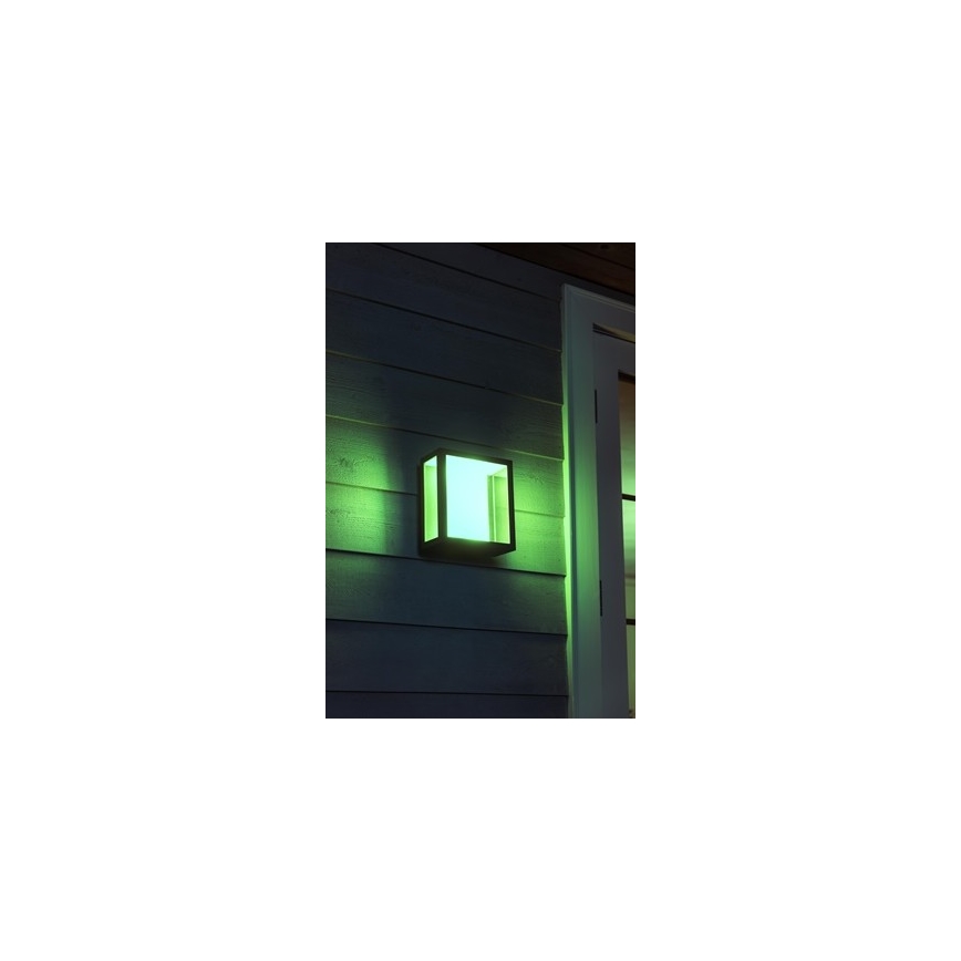 Philips - LED RGBW Dimbar vägglampa utomhus Hue IMPRESS 2xLED/8W/230V IP44