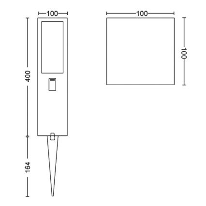 Philips - LED RGBW Ljusreglerad utomhus lampa Hue IMPRESS LED/16W/24V IP44