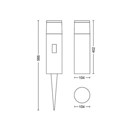 Philips - LED RGBW Ljusreglerad utomhus lampa Hue CALLA LED/8W/24V IP65