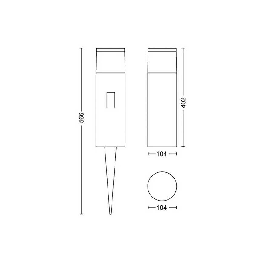 Philips - LED RGBW Ljusreglerad utomhus lampa Hue CALLA LED/8W/24V IP65