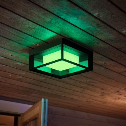 Philips - LED RGBW Dimbar vägglampa utomhus Hue ECONIC LED/15W/230V 2000-6500K IP44