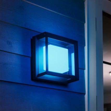 Philips - LED RGBW Dimbar vägglampa utomhus Hue ECONIC LED/15W/230V 2000-6500K IP44