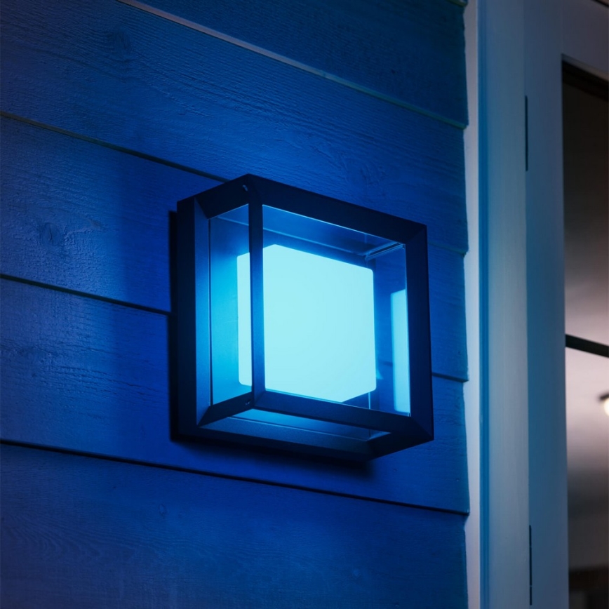 Philips - LED RGBW Dimbar vägglampa utomhus Hue ECONIC LED/15W/230V 2000-6500K IP44