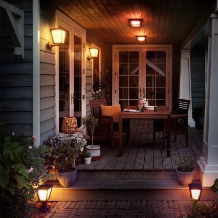 Philips - LED RGBW Dimbar vägglampa utomhus Hue ECONIC LED/15W/230V 2000-6500K IP44