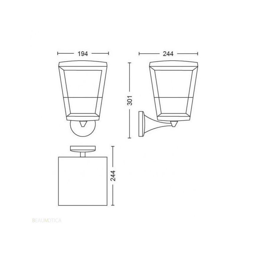 Philips - LED RGBW Dimbar vägglampa utomhus Hue ECONIC LED/15W/230V IP44
