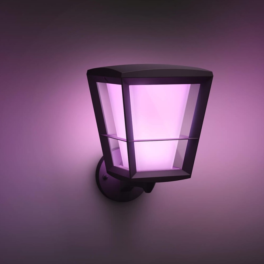 Philips - LED RGBW Dimbar vägglampa utomhus Hue ECONIC LED/15W/230V IP44