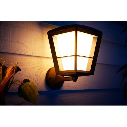 Philips - LED RGBW Dimbar vägglampa utomhus Hue ECONIC LED/15W/230V IP44