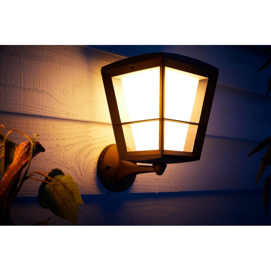 Philips - LED RGBW Dimbar vägglampa utomhus Hue ECONIC LED/15W/230V IP44