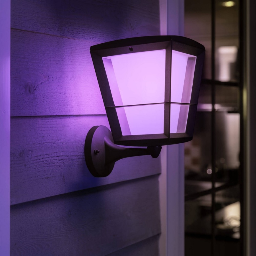 Philips - LED RGBW Dimbar vägglampa utomhus Hue ECONIC LED/15W/230V IP44