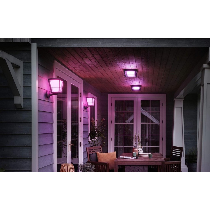 Philips - LED RGBW Dimbar vägglampa utomhus Hue ECONIC LED/15W/230V IP44