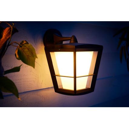 Philips - LED RGBW Dimbar vägglampa utomhus Hue ECONIC LED/15W/230V 2000-6500K IP44