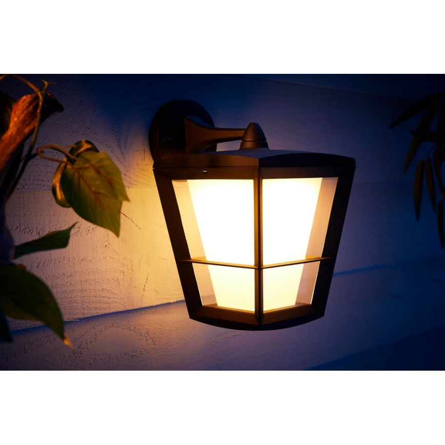 Philips - LED RGBW Dimbar vägglampa utomhus Hue ECONIC LED/15W/230V 2000-6500K IP44