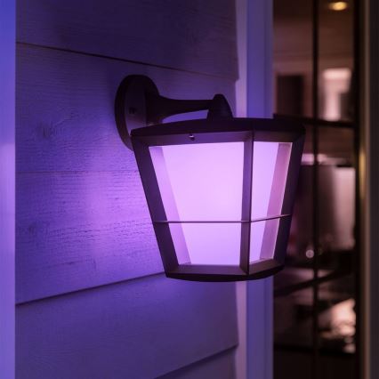 Philips - LED RGBW Dimbar vägglampa utomhus Hue ECONIC LED/15W/230V 2000-6500K IP44