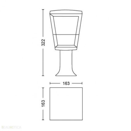 Philips - LED RGBW Ljusreglerad utomhus lampa Hue ECONIC LED/15W/230V IP44
