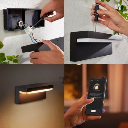 Philips - LED RGBW Dimbar vägglampa utomhus Hue NYRO LED/13,5W/230V 2000-6500K IP44