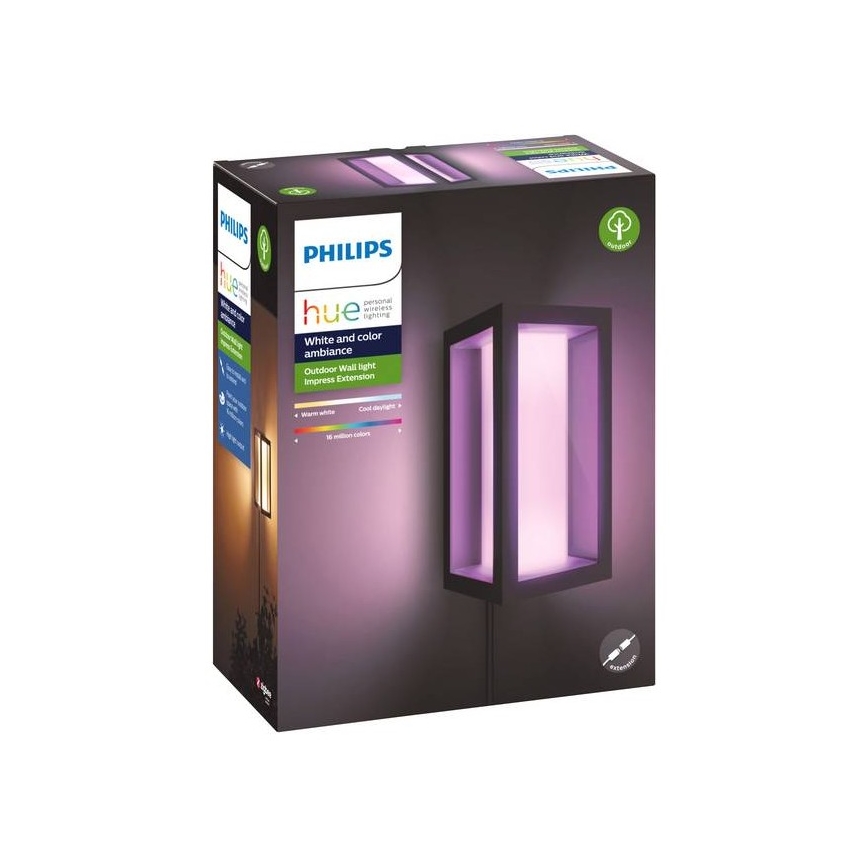 Philips - LED RGBW Dimbar vägglampa utomhus Hue IMPRESS 2xLED/8W/24V 2000-6500K IP44