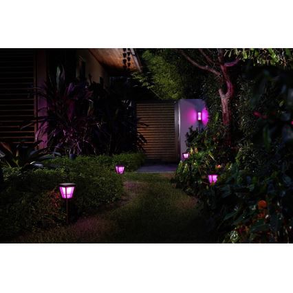 Philips - LED RGBW Dimbar vägglampa utomhus Hue IMPRESS 2xLED/8W/24V 2000-6500K IP44