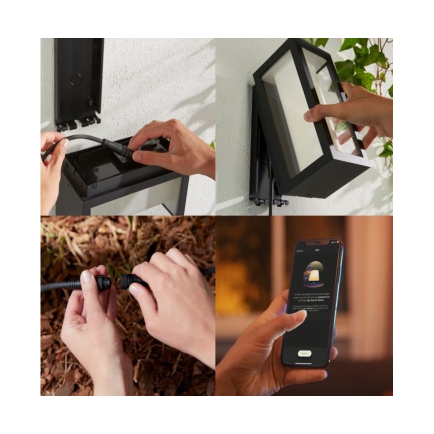 Philips - LED RGBW Dimbar vägglampa utomhus Hue IMPRESS 2xLED/8W/24V 2000-6500K IP44