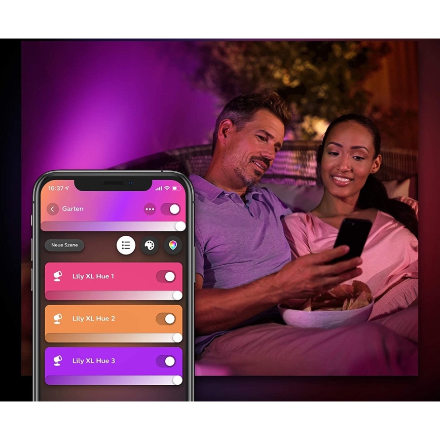 Philips - LED RGB Dimbar utomhuslampa Hue LILY LED/15W/230V IP65