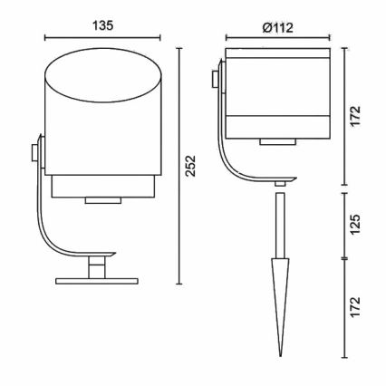 Philips 17462/30/P7 - LED RGB Utomhuslampa Hue LILY LED/15W/230V IP44