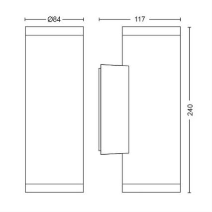 Philips - LED RGBW Dimbar vägglampa utomhus Hue APPEAR 2xLED/8W/230V IP44
