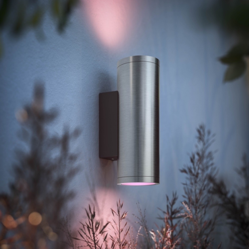 Philips - LED RGBW Dimbar vägglampa utomhus Hue APPEAR 2xLED/8W/230V IP44