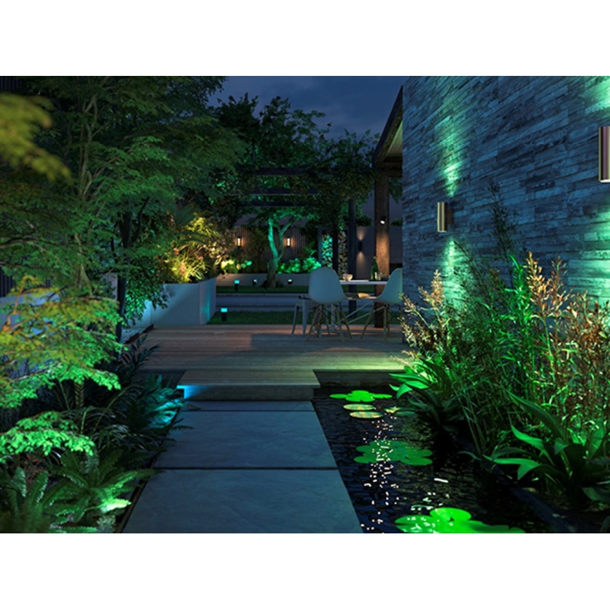 Philips - LED RGBW Dimbar vägglampa utomhus Hue APPEAR 2xLED/8W/230V IP44