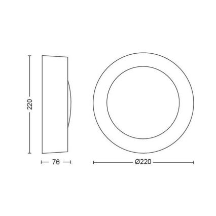 Philips - LED RGBW Dimbar vägglampa utomhus Hue DAYLO LED/15W/230V 2000-6500K IP44
