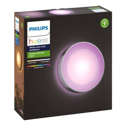 LED RGBW Dimbar vägglampa utomhus Hue DAYLO LED/15W/230V 2000-6500K IP44