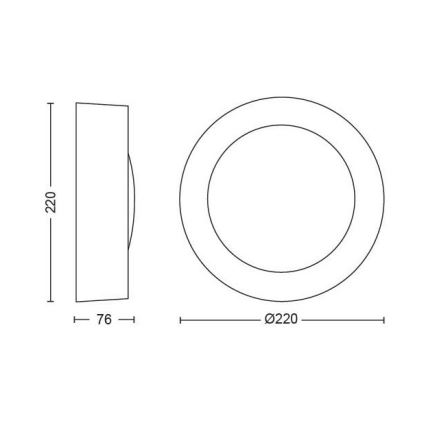 LED RGBW Dimbar vägglampa utomhus Hue DAYLO LED/15W/230V 2000-6500K IP44