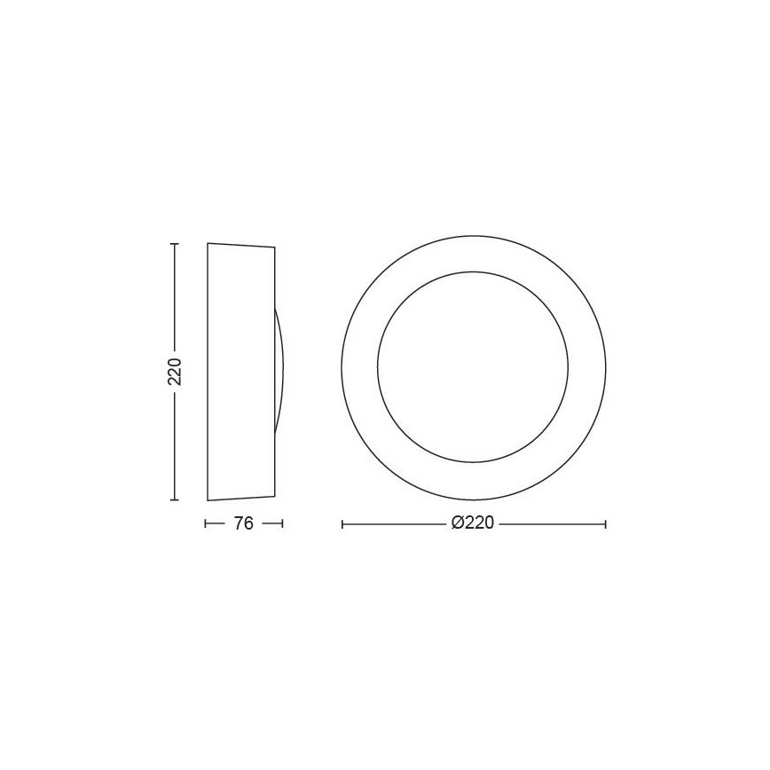 LED RGBW Dimbar vägglampa utomhus Hue DAYLO LED/15W/230V 2000-6500K IP44