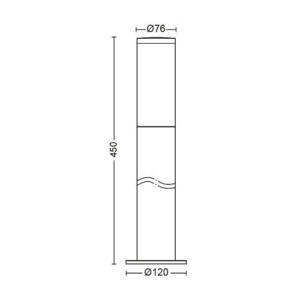 Philips - Utomhusbelysning  1xE27/20W/230V IP44 45 cm