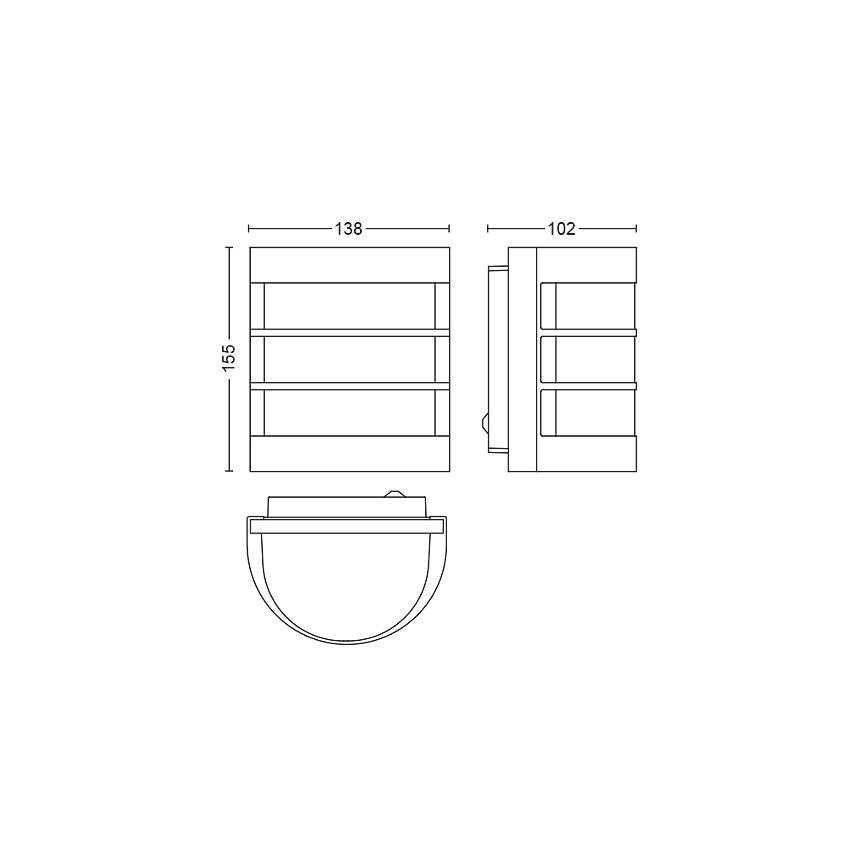 Philips - Utomhus vägglampa  1xE27/60W/230V IP44 matt krom