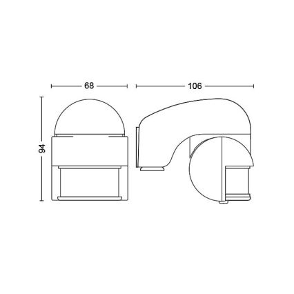Philips - Utomhusbelysning med sensor  IP44 vit