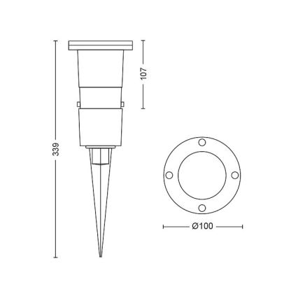 Philips - Utomhus LED lampa  1xGU10/5W/230V IP44