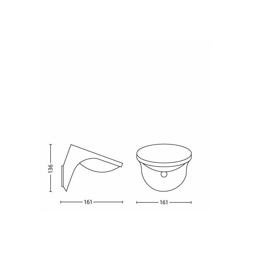 Philips 17808/87/16 - LED Solcellslampa med rörelse- och skymningssensor MYGARDEN DUSK 1xLED/1W/3,7V 2200 mAh IP44