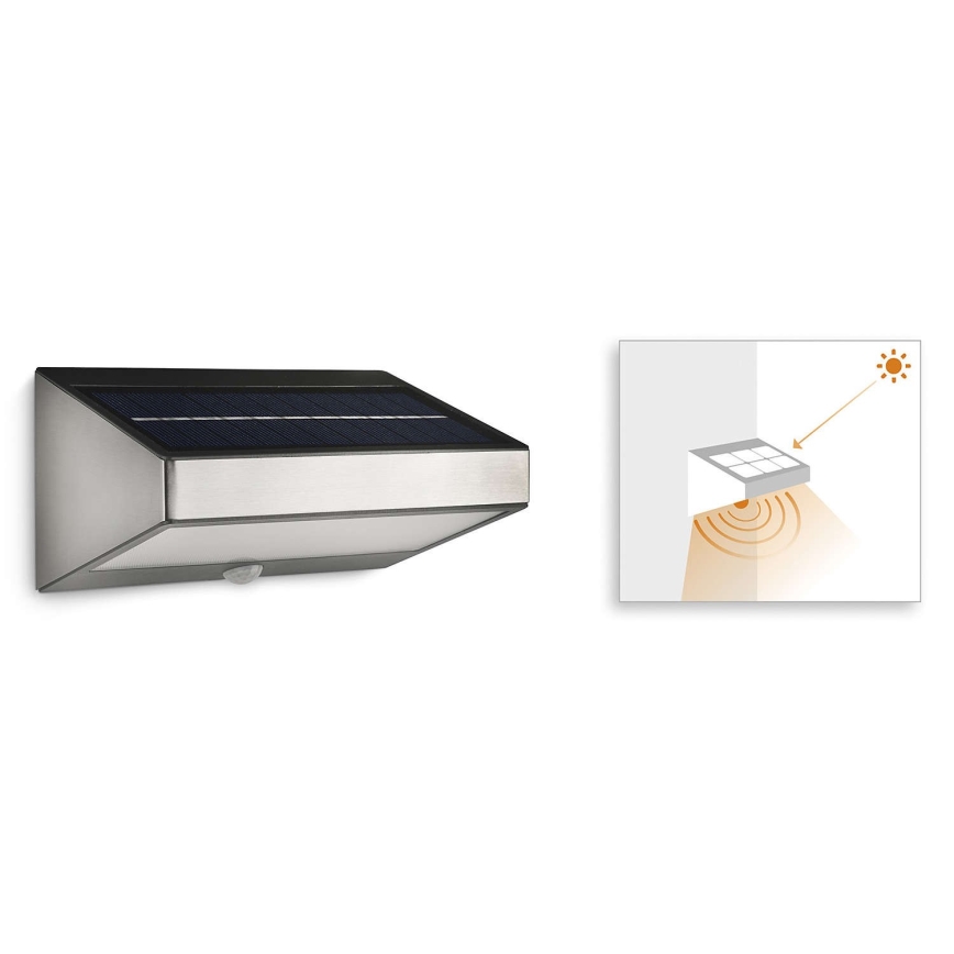 Philips 17811/47/16 - Sollampa LED belysning med sensor MYGARDEN Grön Hem LED/15W