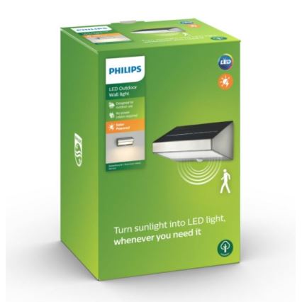 Philips 17811/47/16 - Sollampa LED belysning med sensor MYGARDEN Grön Hem LED/15W