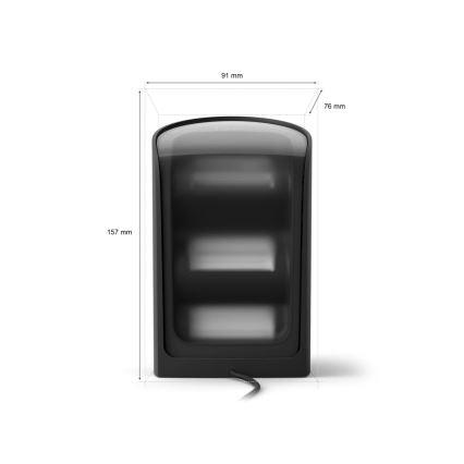 Philips - Set om 2 dimbara RGBW LED-projektorlampor Hue PLAY Wall Washer LED/20W/230V 2000–6500K svart