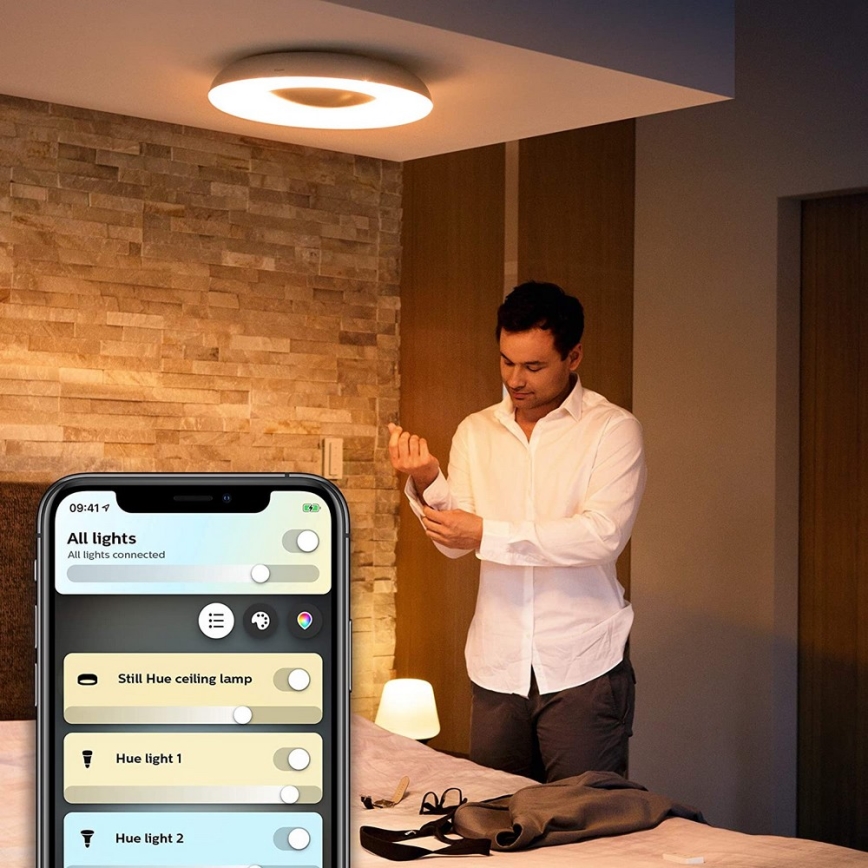 Philips 32613/31/P6 - LED Dimbar belysning Hue STILL LED/27W/230V + Fjärrkontroll