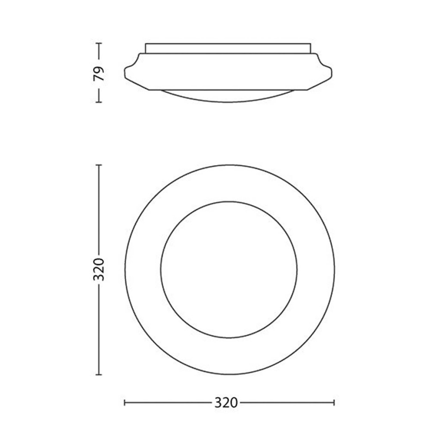 Philips - LED taklampa LED/16W/230V 2700K