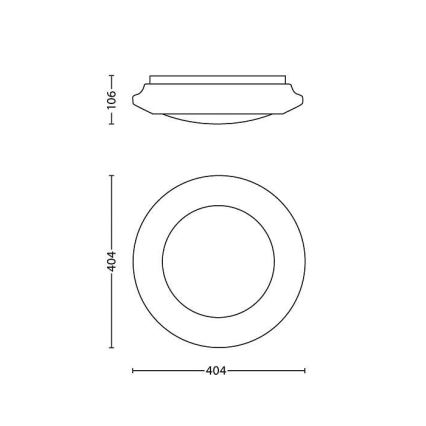 Philips - LED taklampa LED/22W/230V 2700K