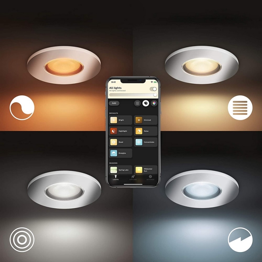 Philips 34175/11/P9 - LED Dimbar Badrumsbelysning Hue ADORE 1xGU10/5W/230V IP44