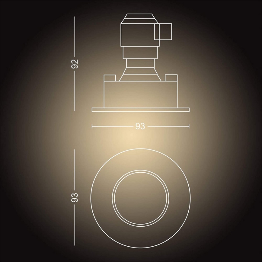 Philips 34175/11/P9 - LED Dimbar Badrumsbelysning Hue ADORE 1xGU10/5W/230V IP44