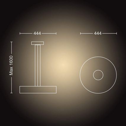 Philips - LED ljusreglerad ljuskrona på textilsladd FAIR LED/33,5W/230V 2200-6500K + fjärrkontroll
