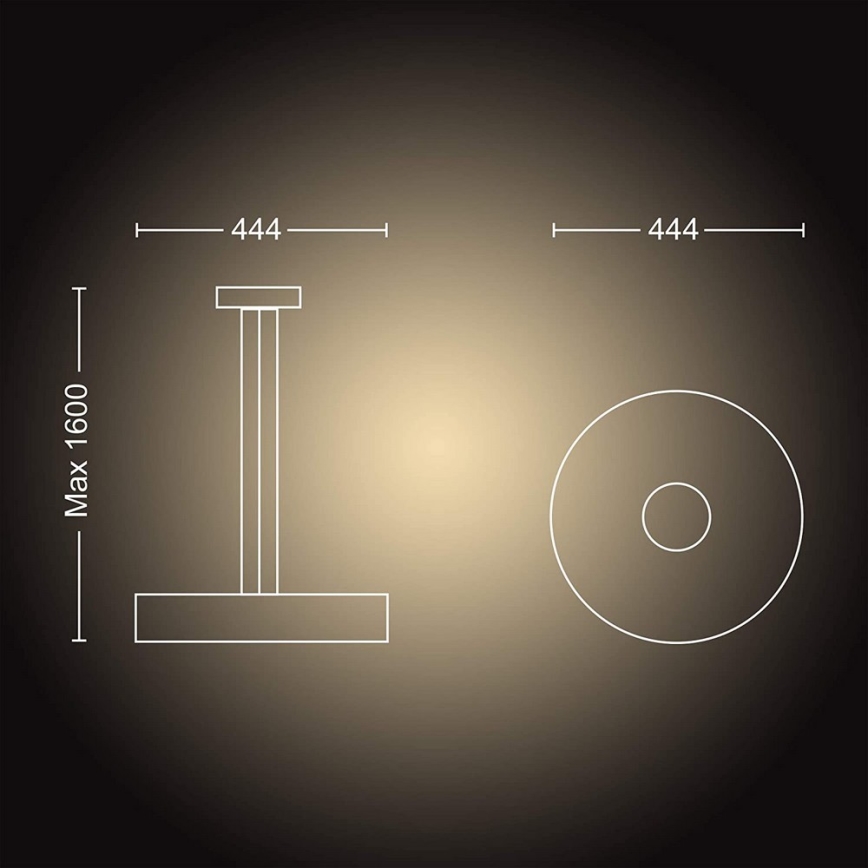 Philips - LED ljusreglerad ljuskrona på textilsladd FAIR LED/33,5W/230V 2200-6500K + fjärrkontroll
