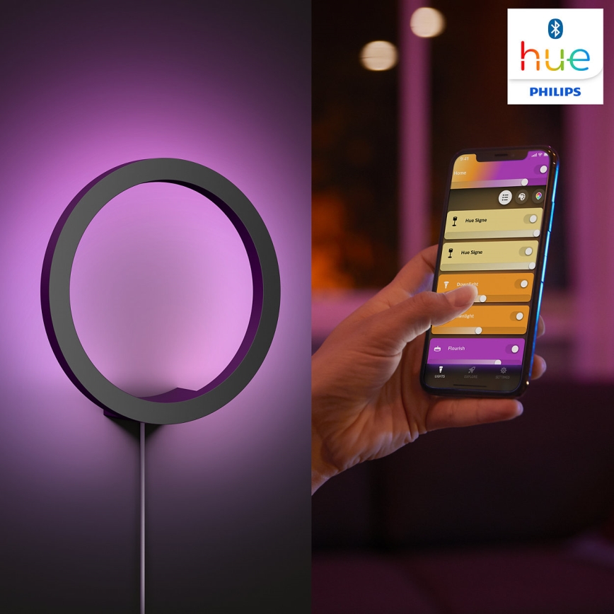 Philips - LED RGBW Ljusreglerad vägglampa Hue SANA White och Color Ambiance LED/20W/230V