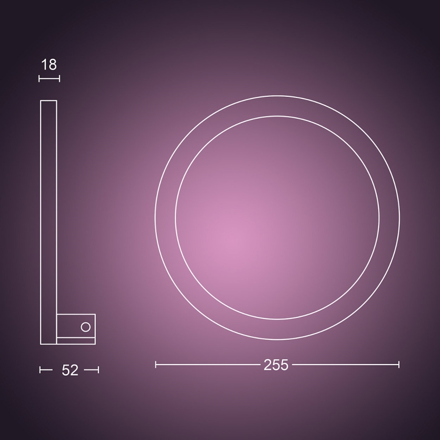 Philips - LED RGBW Ljusreglerad vägglampa Hue SANA White och Color Ambiance LED/20W/230V