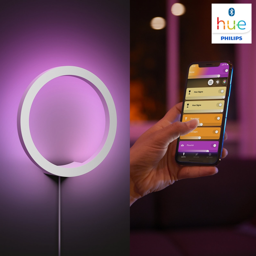 Philips - LED RGBW Ljusreglerad vägglampa Hue SANA White och Color Ambiance LED/20W/230V