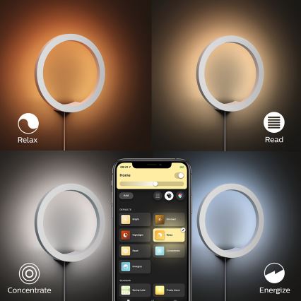 Philips - LED RGBW Ljusreglerad vägglampa Hue SANA White och Color Ambiance LED/20W/230V